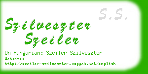 szilveszter szeiler business card